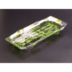 【廃番商品】リスパック 寿司容器 A-PETうつくし盛 35B みぞれ緑 本体