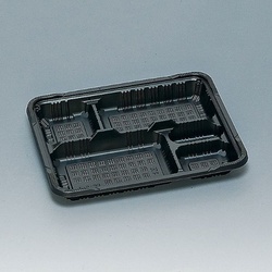 福助工業 弁当容器 憩い RP-6-1H 黒 E 本体