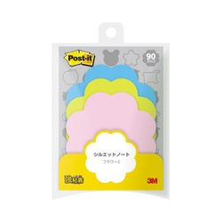 ポストイット　シルエットノート　強粘着　フラワー２