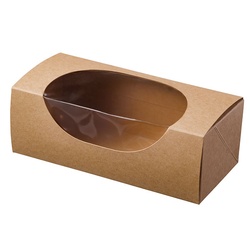 軽食容器 IKナチュラルBOX130 窓付 伊藤景パック産業