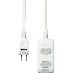 【廃番商品】ＯＡタップ　２Ｐ　３個口２ｍ　火災予防タップ×３