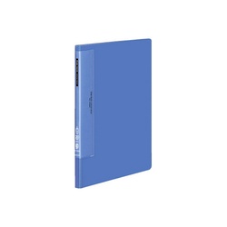 クリヤーブックウェーブカット　固定式Ａ４縦２０Ｐ青