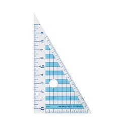 三角定規再生ＰＥＴ樹脂製１０ｃｍ目盛り