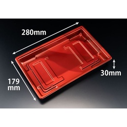 リスパック 弁当容器 饗膳 150B 本体 ソワレレッド