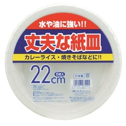 紙皿 WB丈夫な紙皿 22cm 5枚入 アートナップ