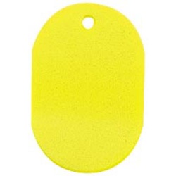 番号札　大　無地　黄　６０×４０ｍｍ　１０個入