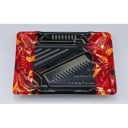 シーピー化成 弁当容器 BF恵味8-1 短冊赤 本体(N)