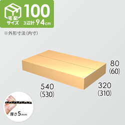 【宅配100サイズ】ダンボール箱(530×310×60) 5mm A/F K5×K5