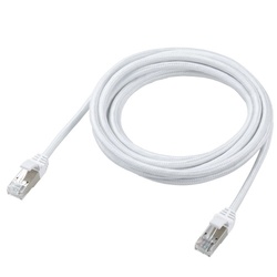 ＬＡＮケーブル　ＣＡＴ８　３ｍ　メッシュ　ホワイト