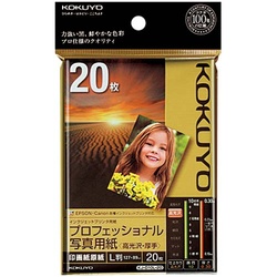 プロフェッショナル写真用紙　高光沢厚手Ｌ判　２０枚