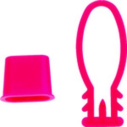 トラスコ中山 平袋(青果) TRUSCO みかんネット用留め具 赤 100個入