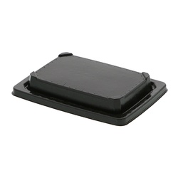 ケーピープラテック 食品容器 KMPランチ-10 パルプフタ ブラック 50枚/袋