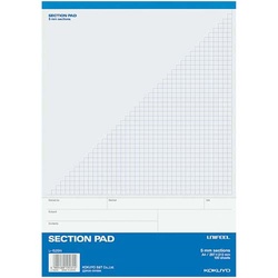 セクションパッド　Ａ４　５ｍｍ方眼罫　１００枚
