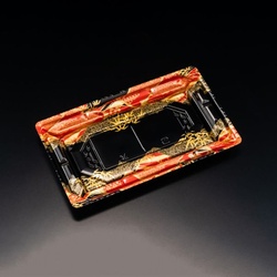 リスパック 刺身容器 バイオPS 美枠 20-12B はれひ赤 本体