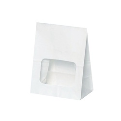 パックタケヤマ 窓付袋 ウィンドウバッグ 白無地 S