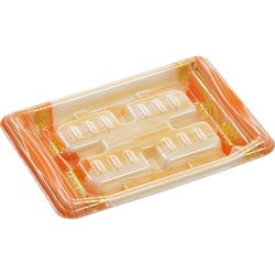 発泡トレー MHT18-13 杉目オレンジ エフピコ