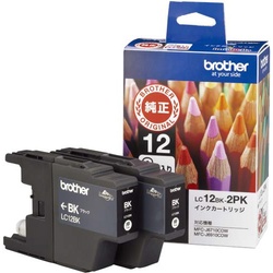 純正インク　ＬＣ１２ＢＫ−２ＰＫ　ブラック　２個入
