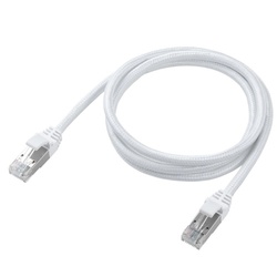 ＬＡＮケーブル　ＣＡＴ８　１ｍ　メッシュ　ホワイト
