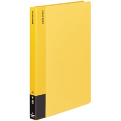 クリヤーブック固定式　Ａ４縦　４０Ｐ　黄　４冊