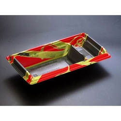 リスパック どんぶり容器 バイオデリカ 宝重 3-2B 本体 まとい外赤