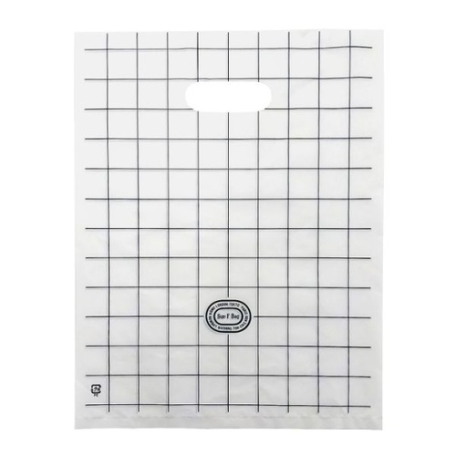 ポリ手提げ サンFバッグ ホワイト C柄 大 中川製袋化工