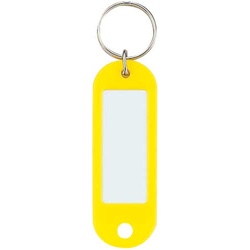 キーホルダー型名札　黄　５０個入