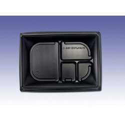 惣菜容器 D’sカフェP23-16S-C ブラック デンカポリマー