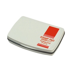 スタンプ台　顔料タイプ　小形　盤面６５×４０ｍｍ赤