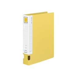 チューブファイルＶツインオール樹脂Ａ４縦　２穴黄