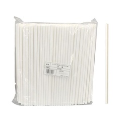 羽柴化成工業 紙ストレートストロー白 6×210mm 裸