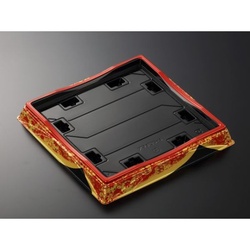 中央化学 寿司容器 HS 天城 20-4 すその赤BK 本体