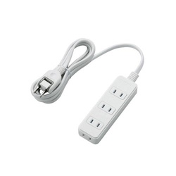 シャッタータップ　４個口　２ｍ　ホワイト
