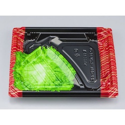 シーピー化成 弁当容器 BFNアルバ8S-4平 滝縞L 本体 発泡