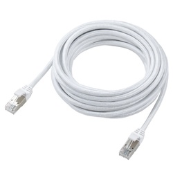 ＬＡＮケーブル　ＣＡＴ８　５ｍ　メッシュ　ホワイト