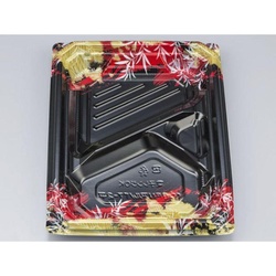 シーピー化成 弁当容器 BFNアルバ7-2平 みお赤 本体 発泡