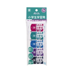 アーチ消しゴム小学生学習用Ｍ　５個パックＸ３