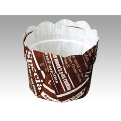 平野紙器 ケーキカップ フラワーポットφ65JP 英字パントン茶