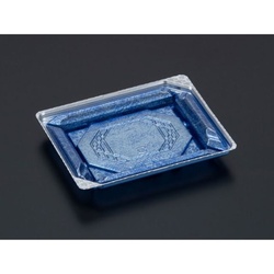 リスパック 刺身容器 バイオPET 美枠 15-12B 箔おし銀 本体