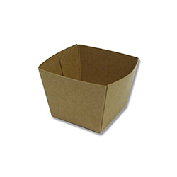 天満紙器 製菓資材 クラフトキューブカップ BT51 茶無地 50枚/袋