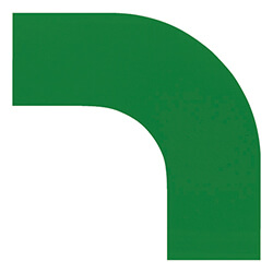 【廃番商品】ラインテープ(コーナー用)　緑　【緑十字 コーナー用ガードテープ（７５ｍｍ幅用） 緑 ＧＴＬ−７５Ｇ １０枚組 屋内用】