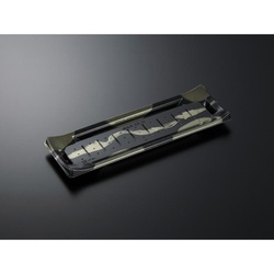 中央化学 寿司容器 HS 波ね皿 33-11 壮月BK-BK 本体