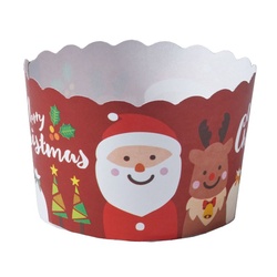天満紙器 ケーキカップ XM823 ペットマフィン(ジョイフルサンタ)