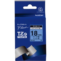 ピータッチ　ラミネート青色テープ１８ｍｍ　黒文字