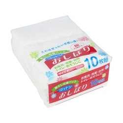 不織布おしぼり コットンおしぼり 10枚入 白