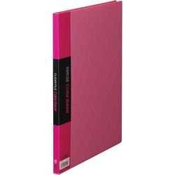 カラーベース固定式　Ａ４縦２０ポケット　桃×１０