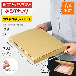 【クロネコゆうパケット・クリックポスト・ゆうパケット】厚さ3cm・N式ケース（A4サイズ）