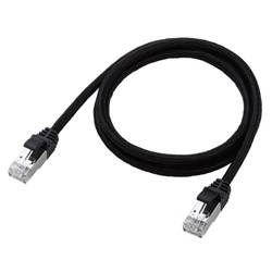 ＬＡＮケーブル　ＣＡＴ８　１ｍ　メッシュ　ブラック