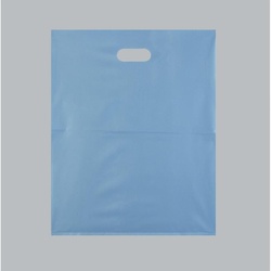 ポリ手提げ LDアームバッグ メタリックブルー(中) 福助工業