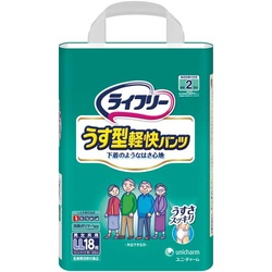 ライフリーうす型軽快パンツ　ＬＬ　１８枚×４