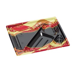 弁当容器 巧膳23-20-3H 紅蘭 福助工業